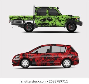 Racing car wrap  stripe abstract design