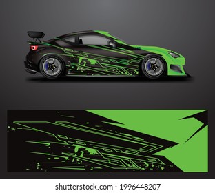 Racing Car Wrap Vector Designs Abstract Stock Vector 