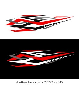 racing car wrapping decal design vector