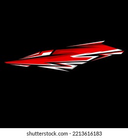 racing car wrapping decal vector design