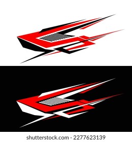 diseño vectorial de decal de envoltura de coches de carreras. calcomanías

