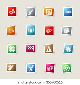 Racing card icons for web