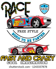 Racing cars design vector art