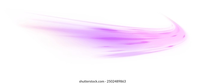 Racing cars dynamic flash effects city road with long exposure night ligh. Vector PNG. Laser beams luminous abstract sparkling isolated on a transparent background.	