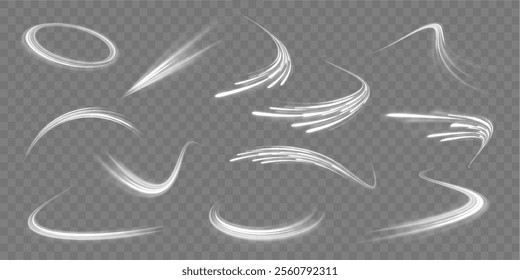 Racing cars dynamic flash effects city road with long exposure. Horizontal speed lines connection vector background. Futuristic dynamic motion technology blue glowing lines air flow effect.  