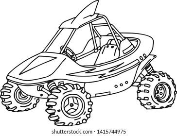 Racing Cars Vector.
Cartoon Transportation 
coloring for kids. 
Сomic style is suitable for print or for children coloring.