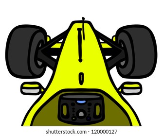 Racing cartoon car