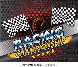 Racing Championship vector illustration design sport background.