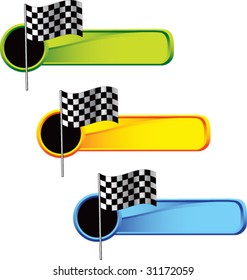 marca de verificación de carreras en pestañas coloreadas