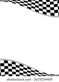 Racing checkered flag template background design vector
