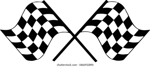 Racing Checkered Flags at the finish line for races