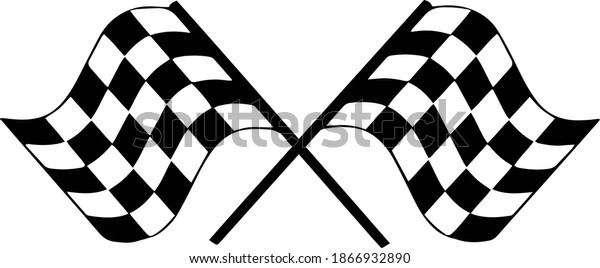 Racing\
Checkered Flags at the finish line for\
races