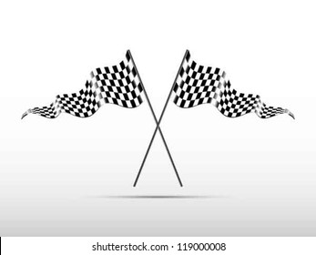 Racing checkered flags, vector