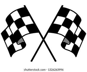 Racing Checkered Flags Vector Stock Vector (Royalty Free) 1326263996 ...