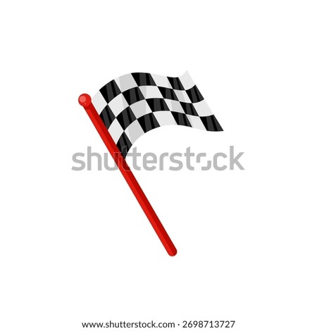 Racing chequered flag, meta, finish - vector icon