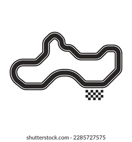 Icono de circuito de carreras símbolo de ilustración de vector