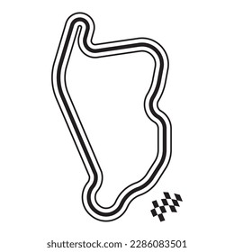 Racing circuit icon vector illustration symbol design