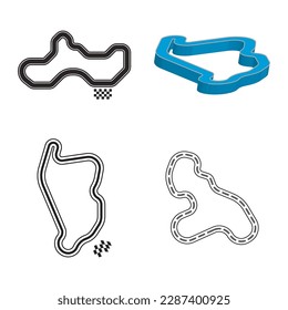 Racing circuit icon vector illustration symbol design