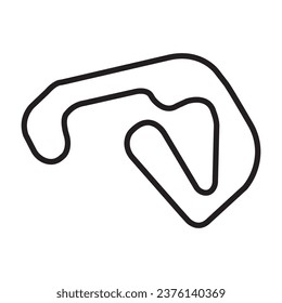 Racing circuit icon vector illustration symbol design