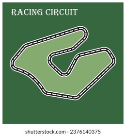 Racing circuit icon vector illustration symbol design