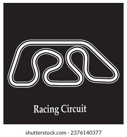 Racing circuit icon vector illustration symbol design