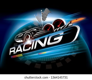 Racing concept vector