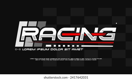 racing concept vector design suitable for t-shirts, stickers, automotive themes