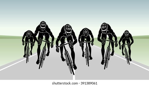 Racing Cyclist Scene