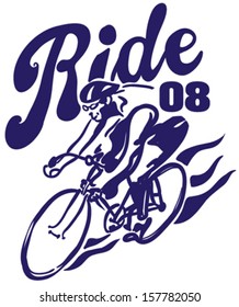 racing cyclist/T-shirt graphics