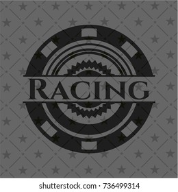 Racing dark emblem. Retro