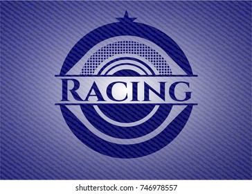 Racing denim background