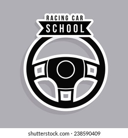 Racing design over gray background,vector illustration.