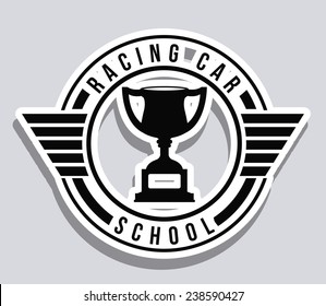 Racing design over gray background,vector illustration.