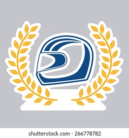 Racing design over grey background, vector illustration