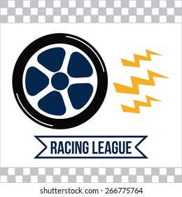 Racing design over white background, vector illustration