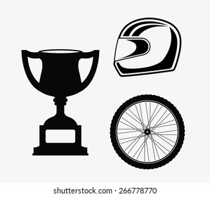Racing design over white background, vector illustration