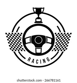 Racing design over white background, vector illustration