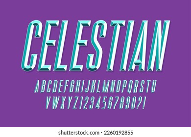 Racing display font design, dynamic alphabet, letters and numbers. Vector characters. 10 degree skew