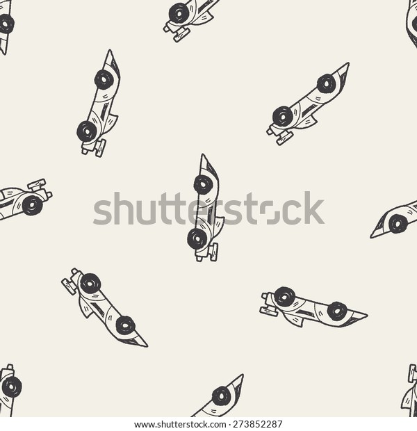racing doodle seamless
pattern background