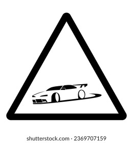 Racing Drift Area Symbol Sign ,Vector Illustration, Isolate On White Background Label. EPS10