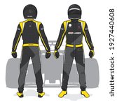 Racing driver uniform template mockup design