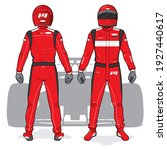 Racing driver uniform template mockup design