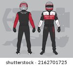 Racing driver uniform template mockup design