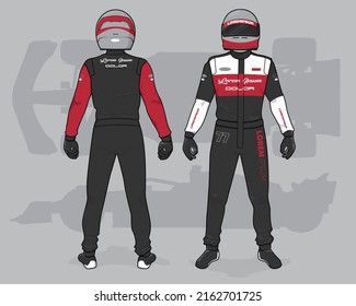 Racing driver uniform template mockup design