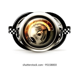 Racing emblem, vector