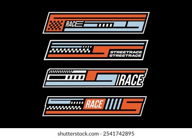 racing esport hud decal and stripe vector template	