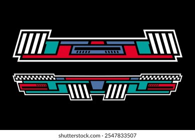 racing esport hud decal and stripe vector template