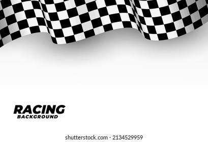 racing flag background in 3d style