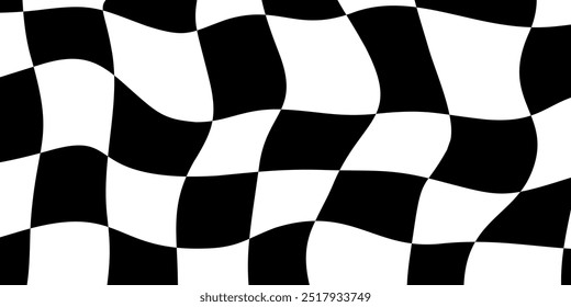 Fondo de la bandera de carreras con patrón a cuadros en blanco y negro