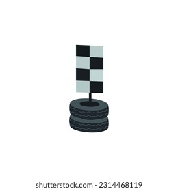 racing flag, black and white start flag